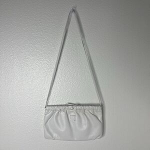 Vintage Anne Klein for Calderon 70s White Leather Shoulder Crossbody Purse